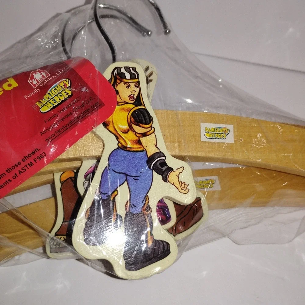 Almighty Heroes Bible Wooden‎ Kids Clothes Hangers By Family Values -10